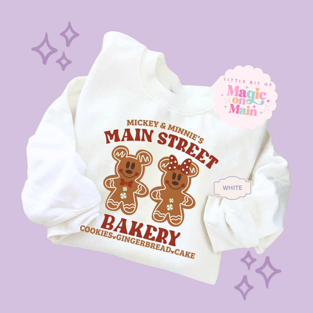 PRINTED MAIN STREET BAKERY RED  - ADULT SWEATSHIRT