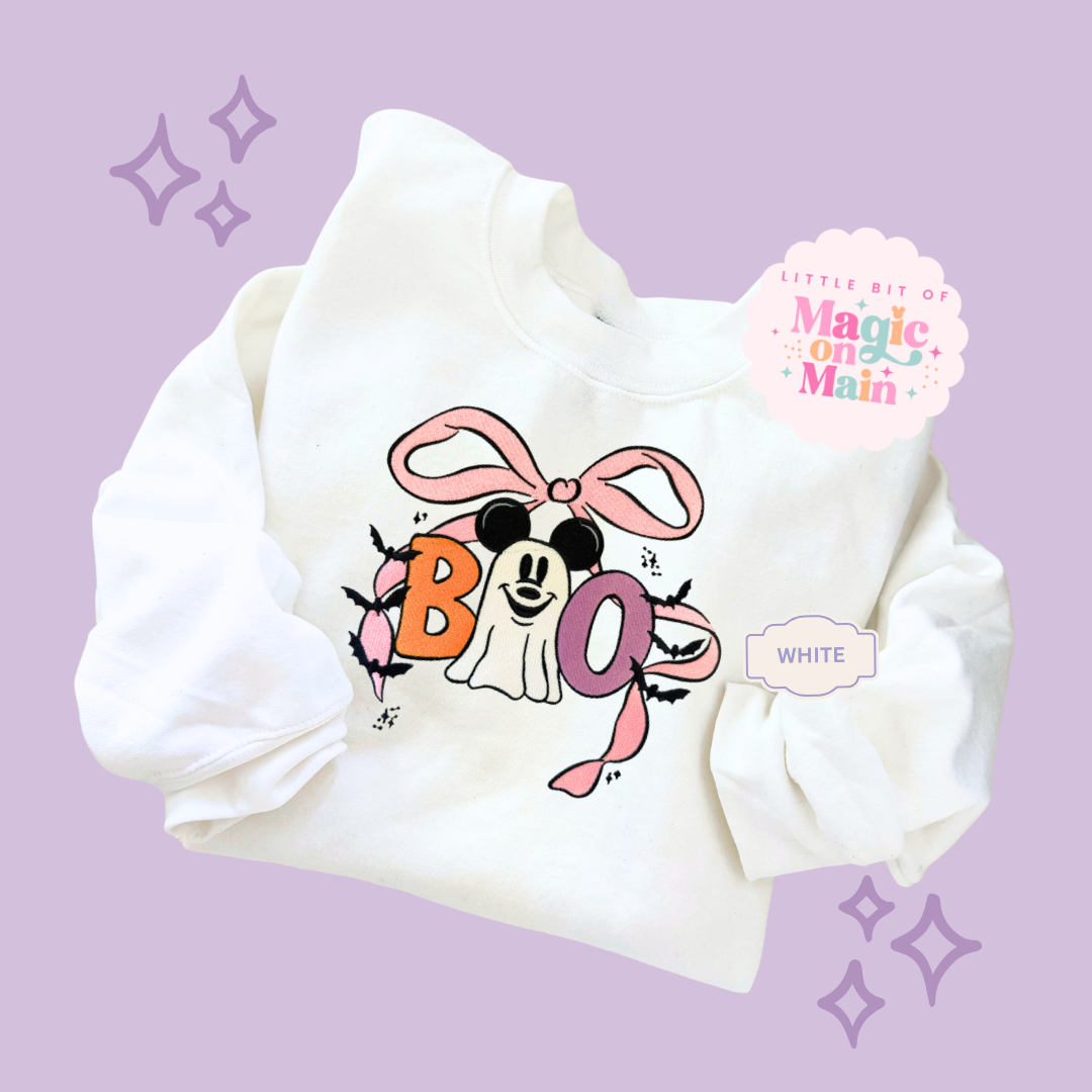 EMBROIDERED BOO (no text) - ADULT SWEATSHIRT