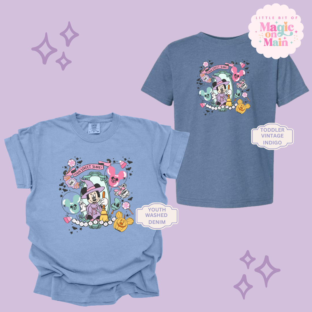 PRINTED NEON HALLOWEEN MINNIE - YOUTH/TODDLER