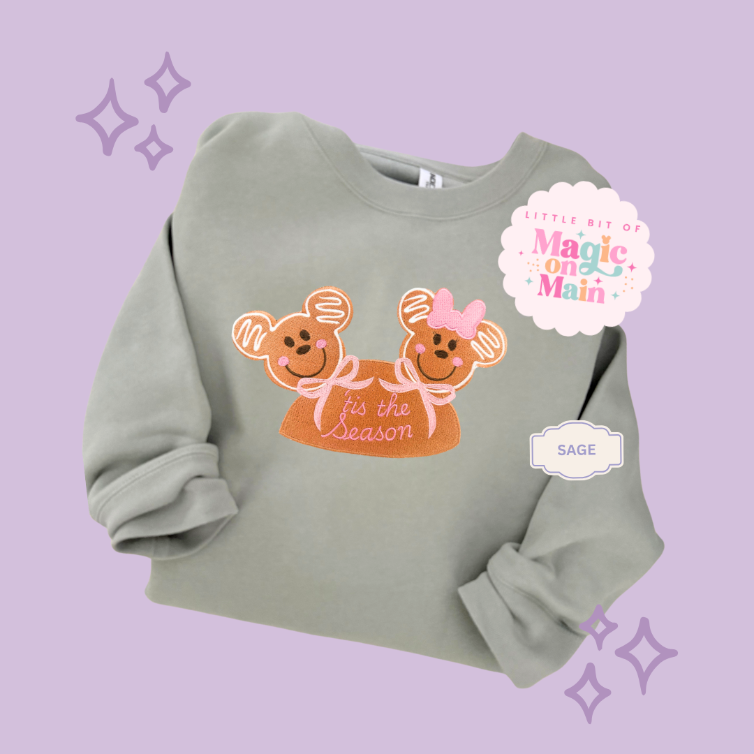 EMBROIDERED MICKEY & MINNIE GINGERBREAD HAT - EXCLUSIVE TO MoM - ADULT SWEATSHIRT