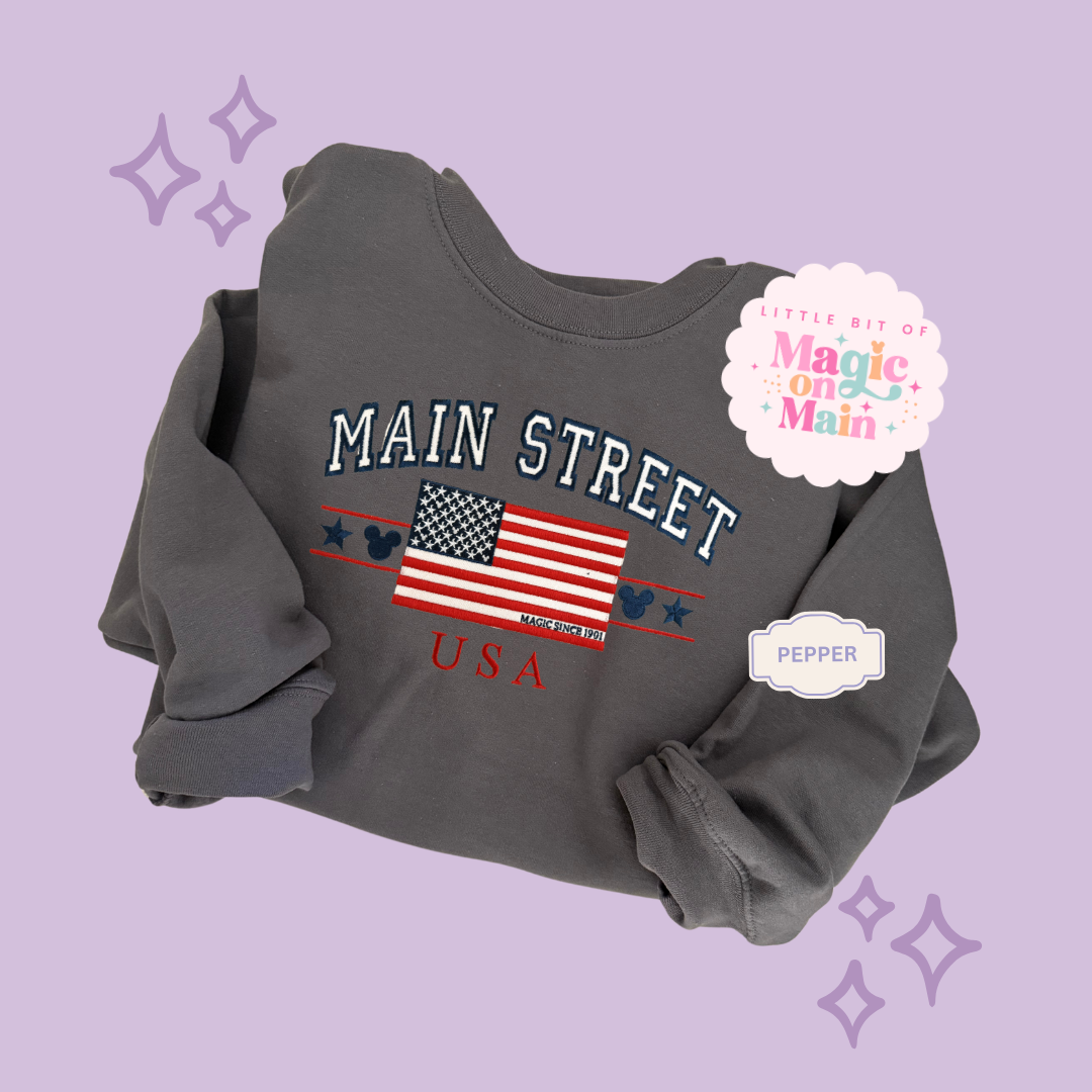 EMBROIDERED MAIN STREET USA - EXCLUSIVE TO MoM - ADULT SWEATSHIRT 10063