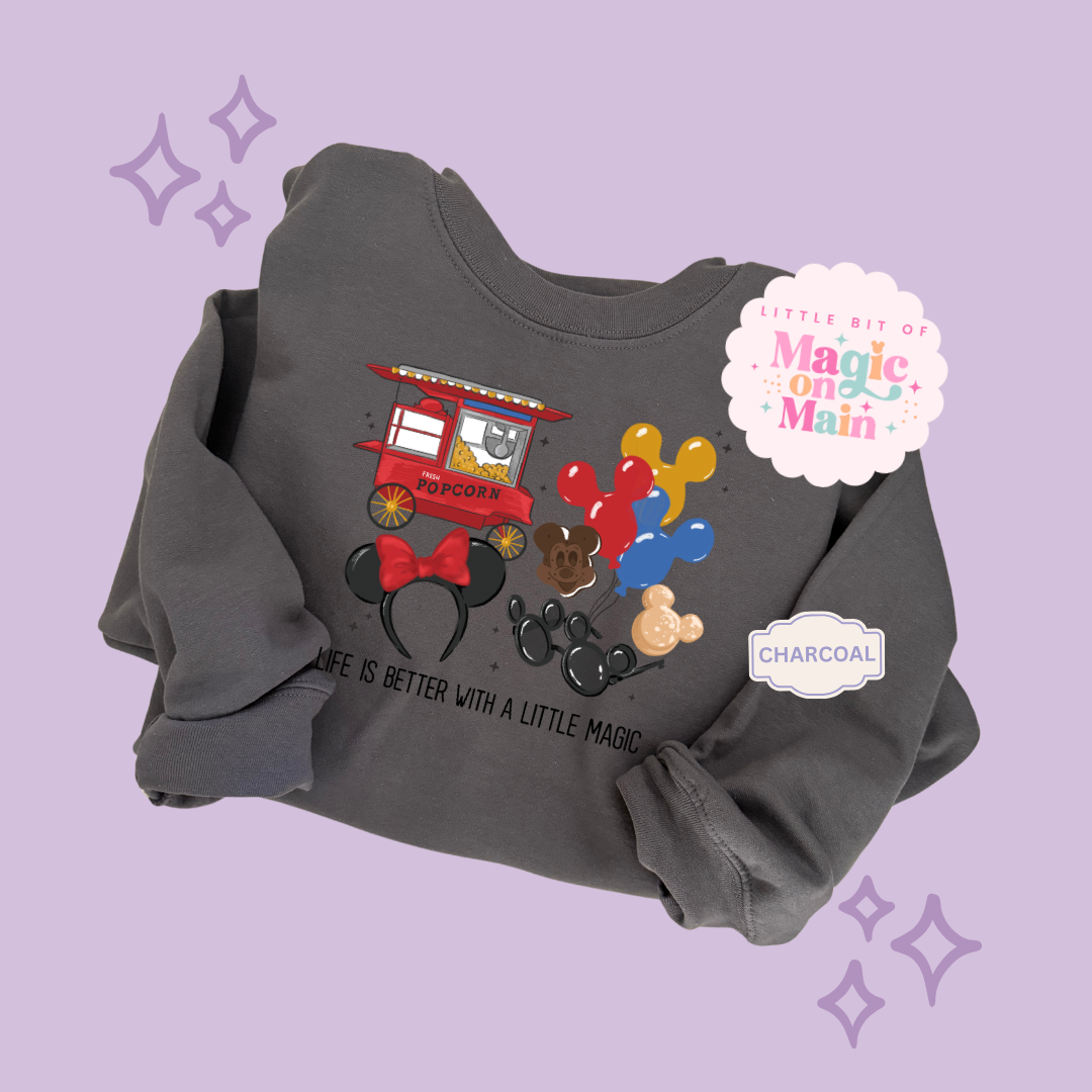 PRINTED LIFE IS BETTER - ADULT SWEATSHIRT 10040