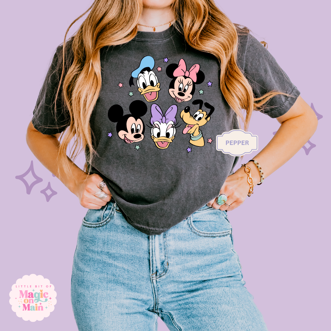 PRINTED MICKEY AND FRIENDS - WOMENS BOXY T-SHIRT