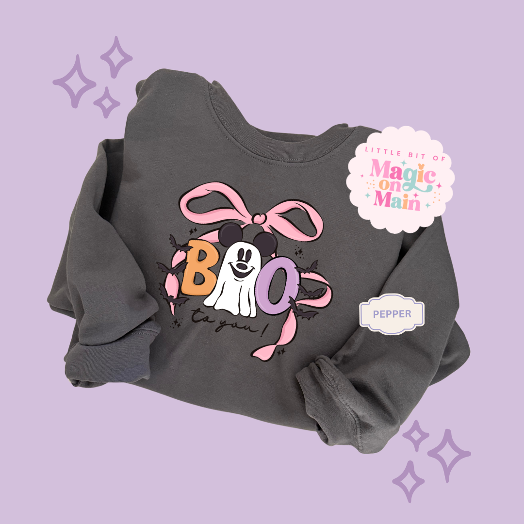 PRINTED BOO - EXCLUSIVE TO MoM - ADULT SWEATSHIRT 10061