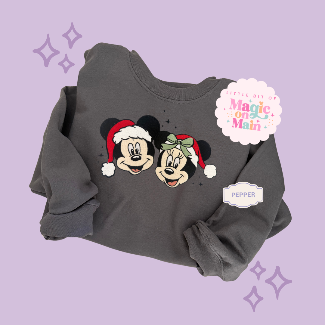 EMBROIDERED MERRY MCKY MNNIE  - ADULT SWEATSHIRT