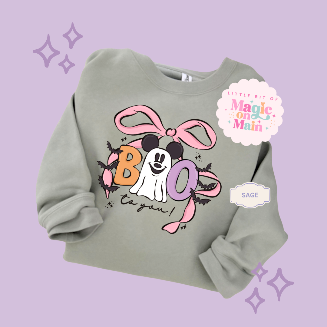 PRINTED BOO TO YOU - ADULT SWEATSHIRT