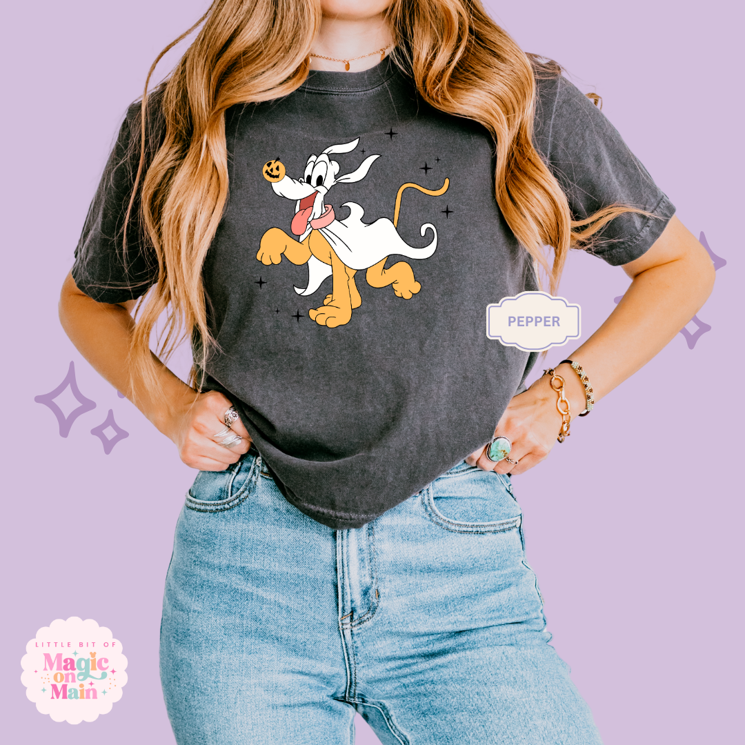 PRINTED HALLOWEEN PLUTO - WOMENS BOXY T-SHIRT