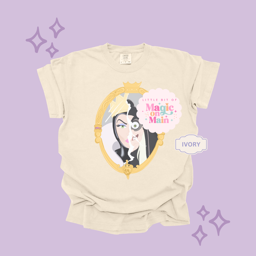 PRINTED EVIL QUEEN MIRROR - EXCLUSIVE TO MoM - ADULT T-SHIRT