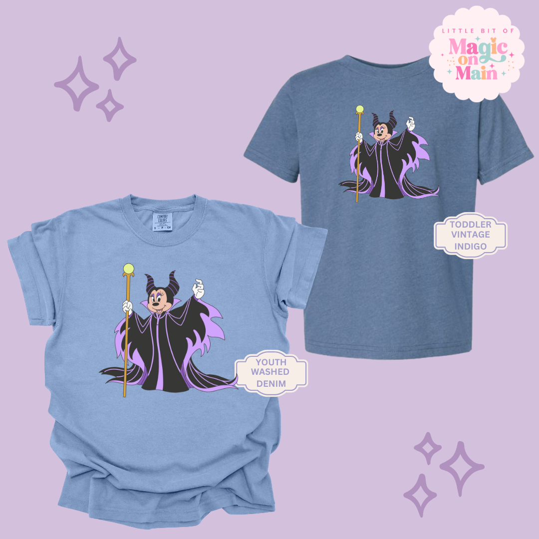 PRINTED MALEFICENT MINNIE - YOUTH/TODDLER