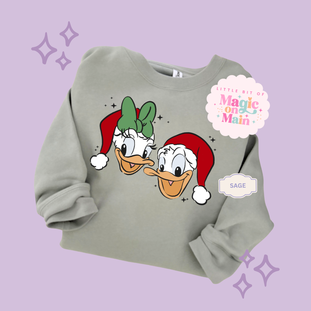 PRINTED DONALD & DAISY CHRISTMAS - ADULT SWEATSHIRT