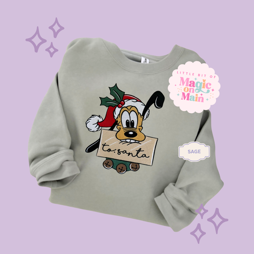 EMBROIDERED PLUTO CHRISTMAS - ADULT SWEATSHIRT