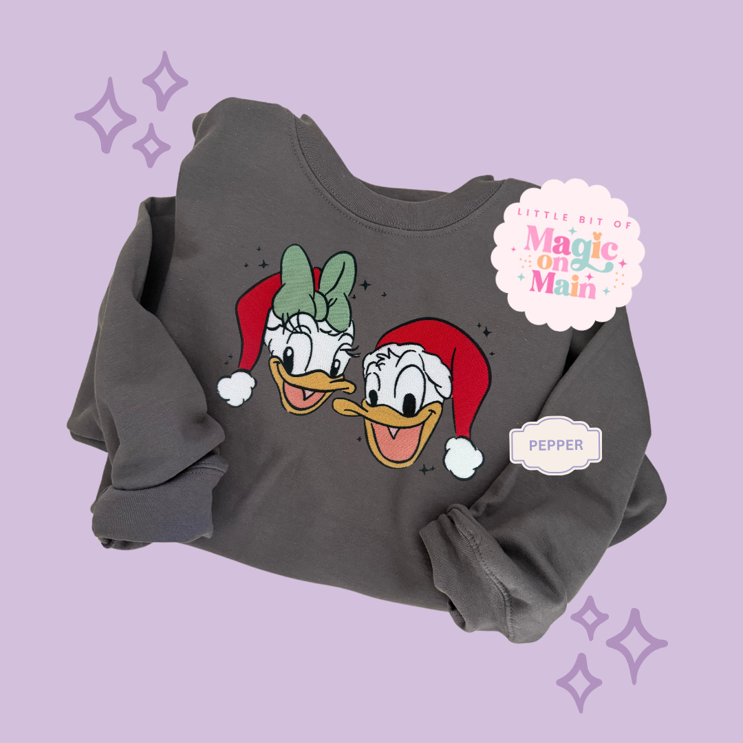 EMBROIDERED MERRY DNLD DAISY - ADULT SWEATSHIRT