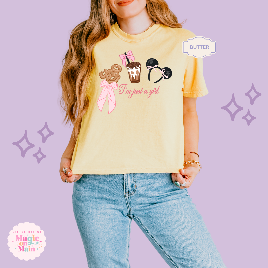 PRINTED PARK GIRLIE JUST A GIRL - WOMENS BOXY T-SHIRT
