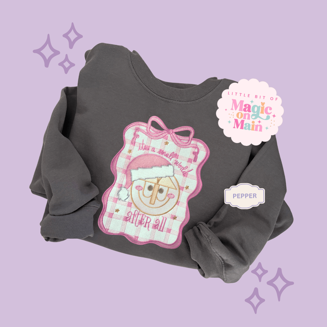 EMBROIDERED SML WORLD COQUETTE - EXCLUSIVE TO MoM - ADULT SWEATSHIRT