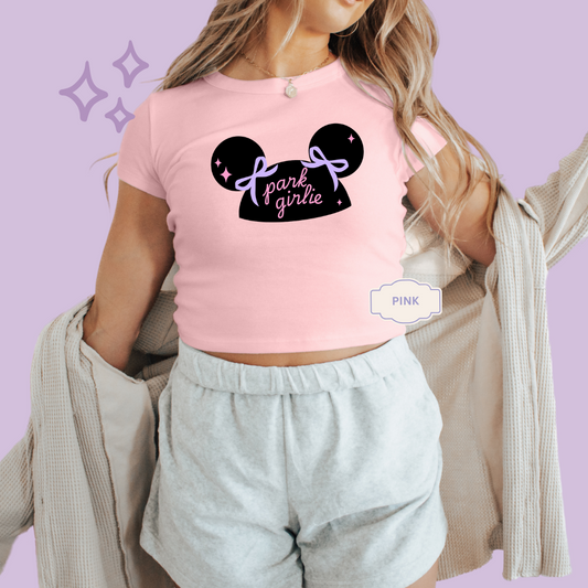 PRINTED PARK GIRLIE HAT - EXCLUSIVE TO MoM - WOMENS CROPPED RIBBED BABY TEE