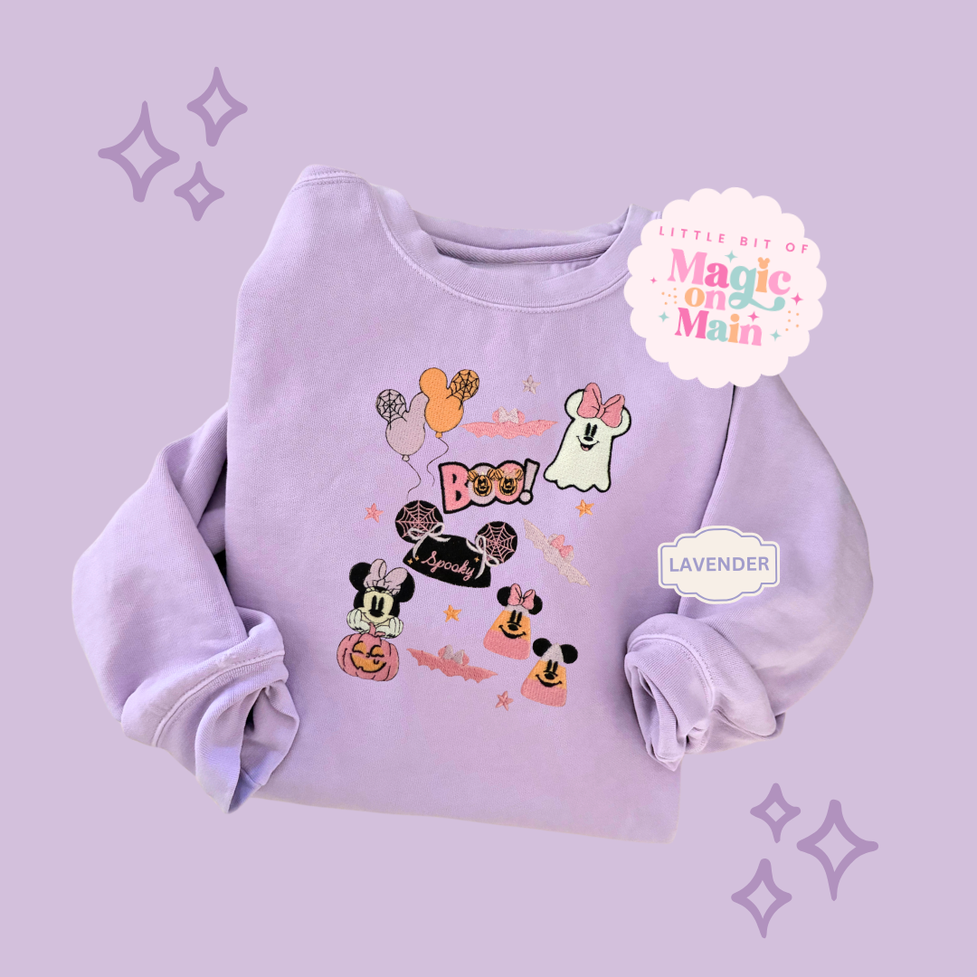 EMBROIDERED GHOULY HALLOWEEN - EXCLUSIVE TO MoM - ADULT SWEATSHIRT 10059