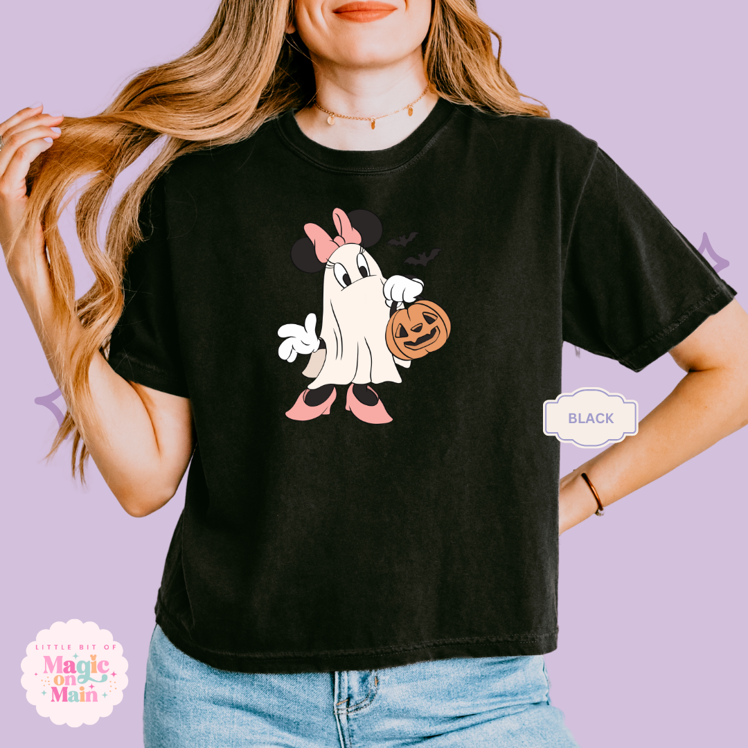 PRINTED GHOST MINNIE - WOMENS BOXY T-SHIRT