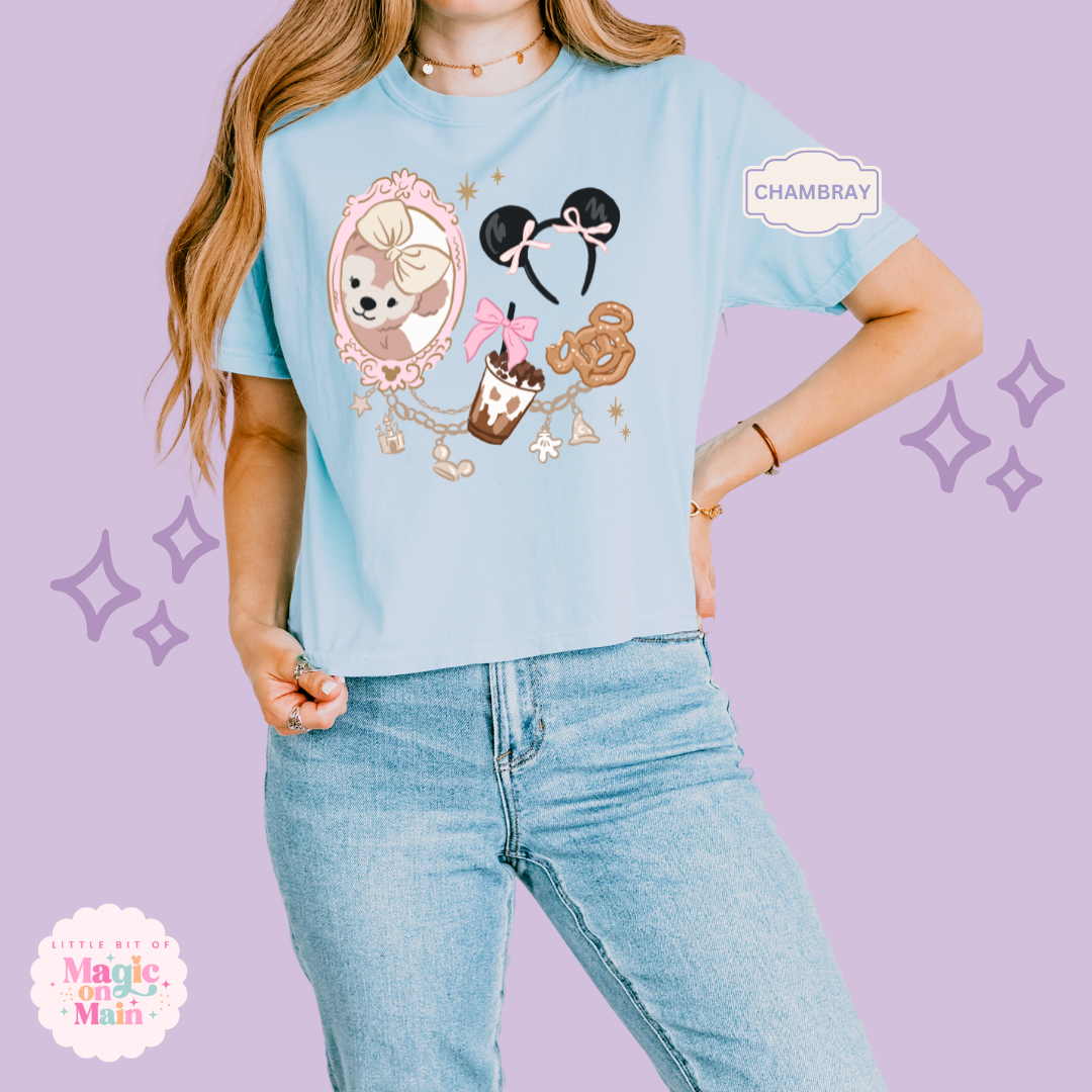 PRINTED PARK GIRLIE COFFEE & SNACKS - WOMENS BOXY T-SHIRT