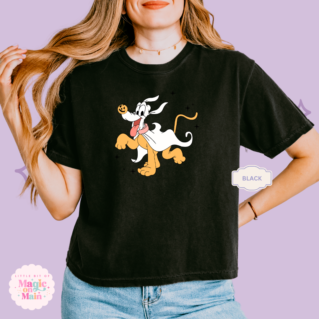 PRINTED HALLOWEEN PLUTO - WOMENS BOXY T-SHIRT