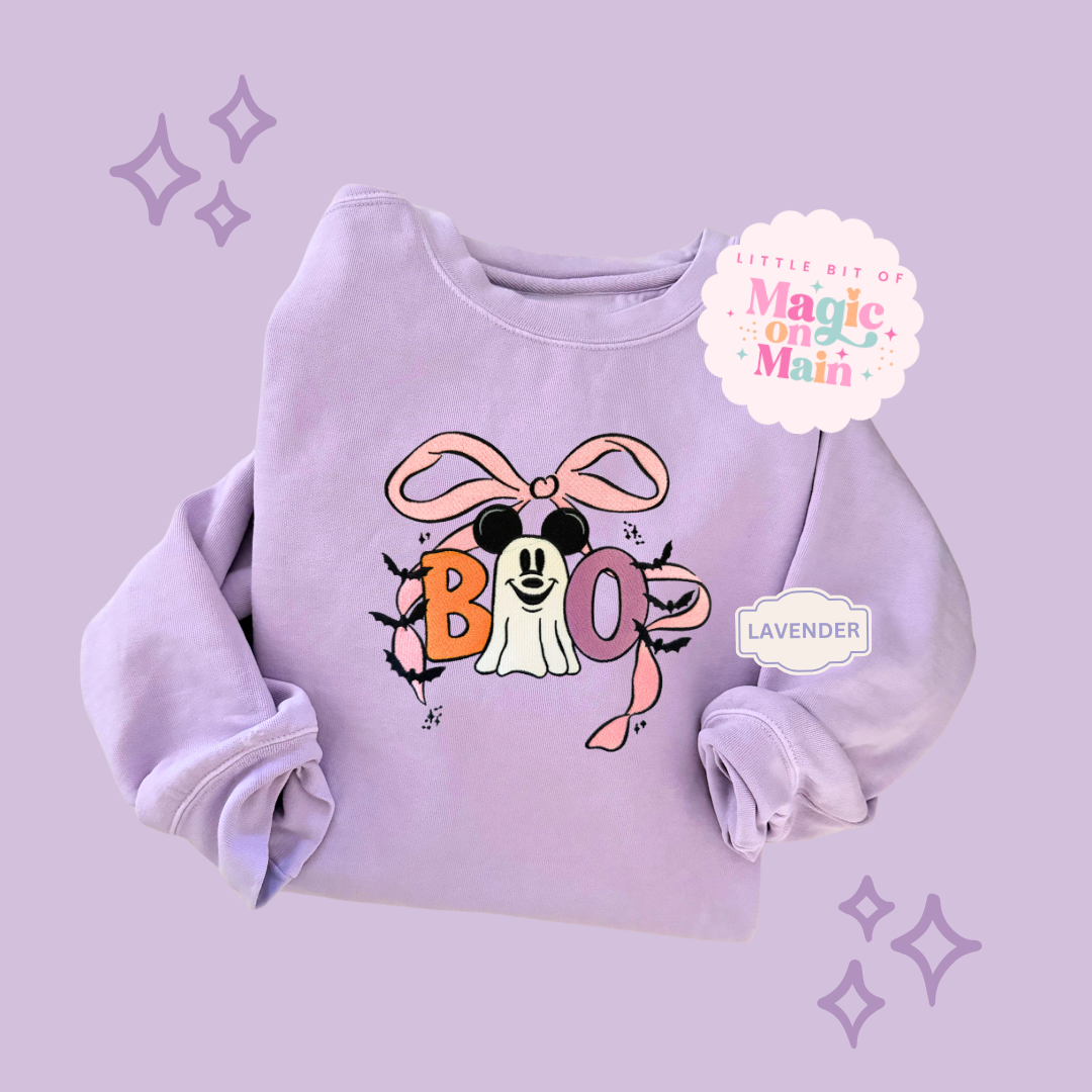 EMBROIDERED BOO - ADULT SWEATSHIRT 10061