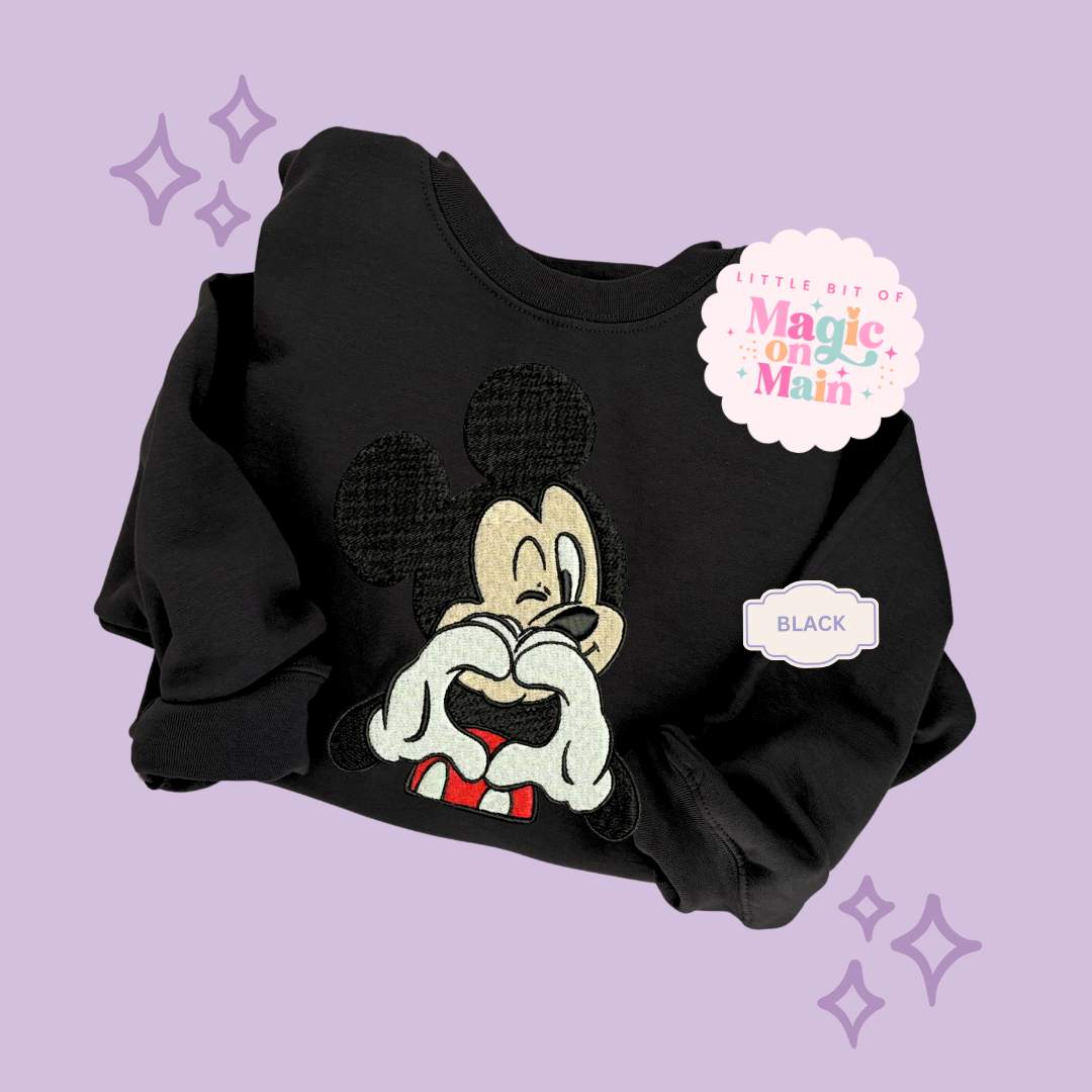 EMBROIDERED MCKY HAND HEART - ADULT SWEATSHIRT 10016