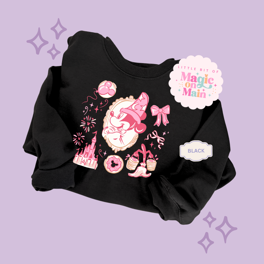 PRINTED PINK SORCERER - ADULT SWEATSHIRT