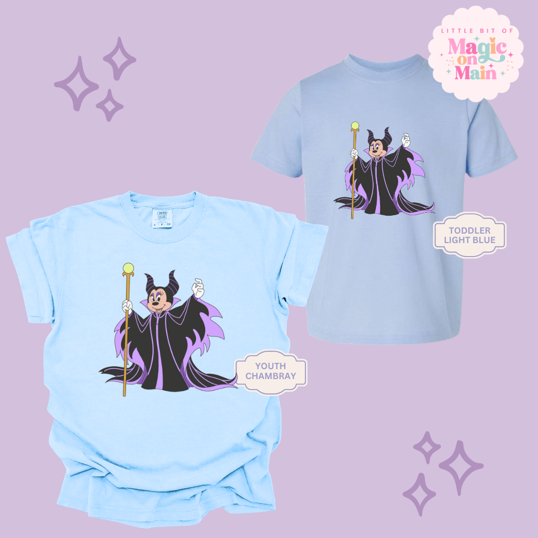 PRINTED MALEFICENT MINNIE - YOUTH/TODDLER