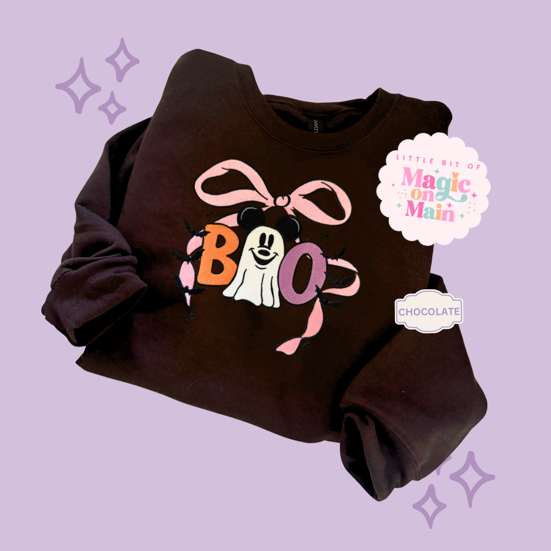 EMBROIDERED BOO (no text) - ADULT SWEATSHIRT