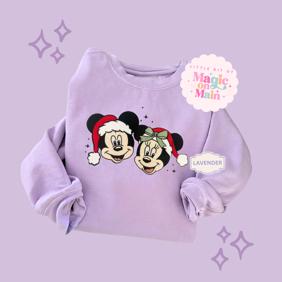 EMBROIDERED MERRY MCKY MNNIE  - ADULT SWEATSHIRT