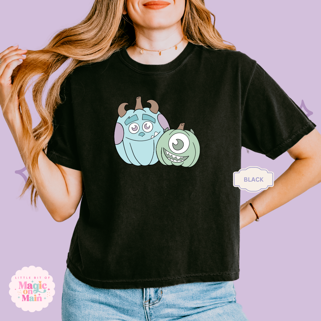 PRINTED MONSTER PUMPKINS  - WOMENS BOXY T-SHIRT