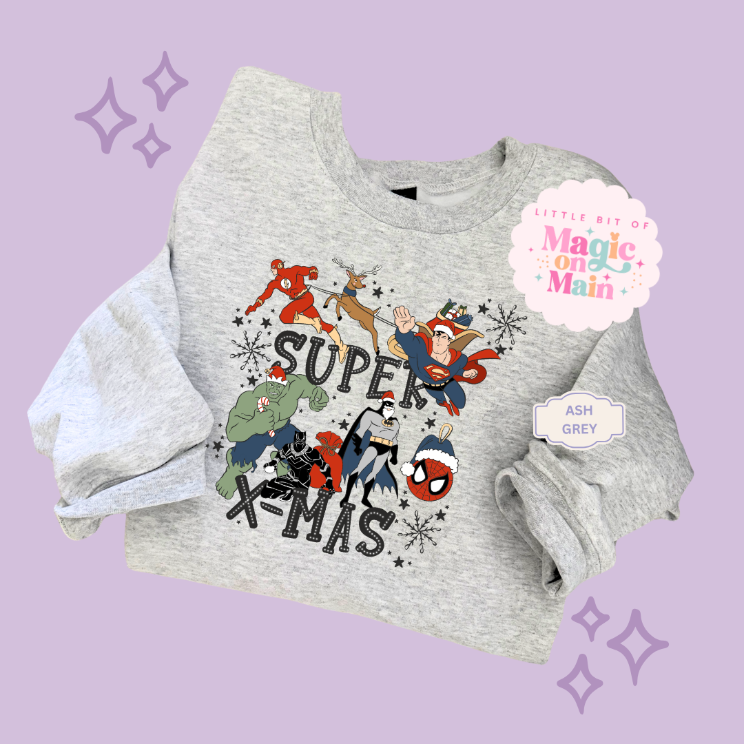 PRINTED SUPER CHRISTMAS - ADULT SWEATSHIRT