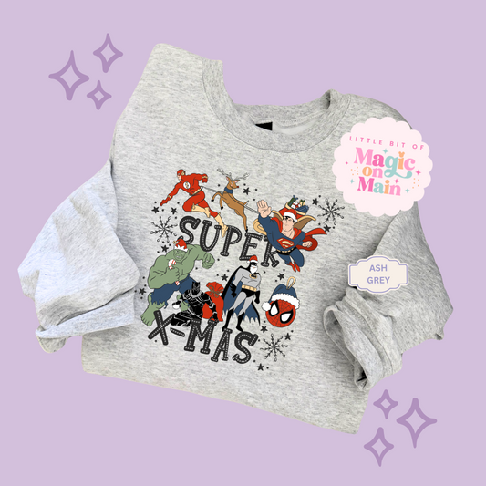 PRINTED SUPER CHRISTMAS - ADULT SWEATSHIRT