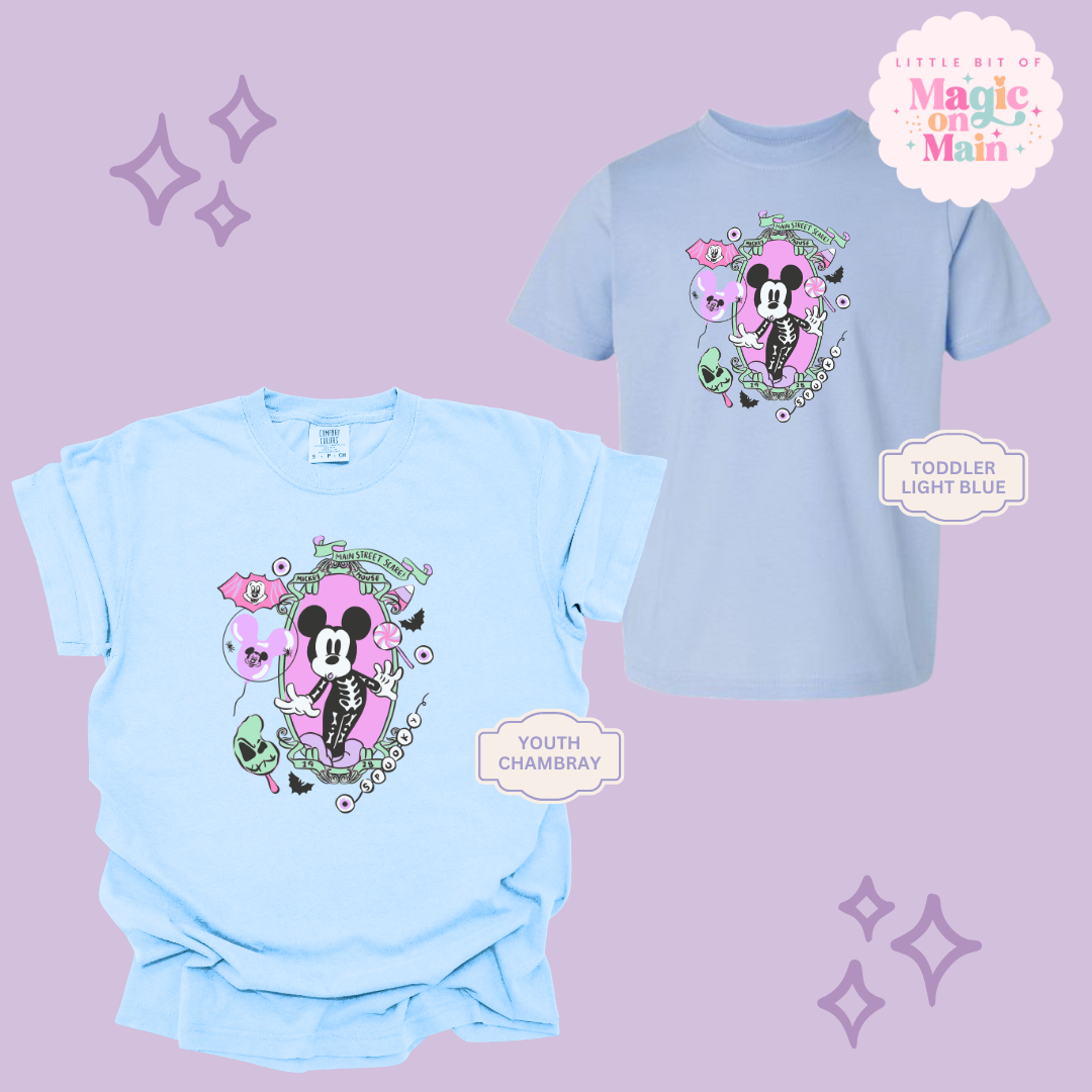 PRINTED NEON HALLOWEEN MICKEY - YOUTH/TODDLER
