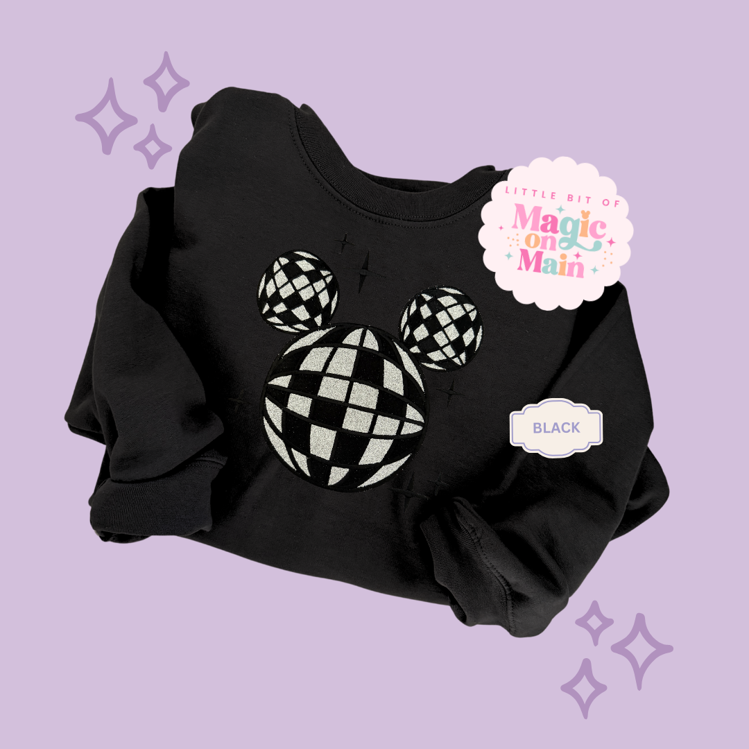 EMBROIDERED MICKEY DISCO BALL - EXCLUSIVE TO MoM - ADULT SWEATSHIRT