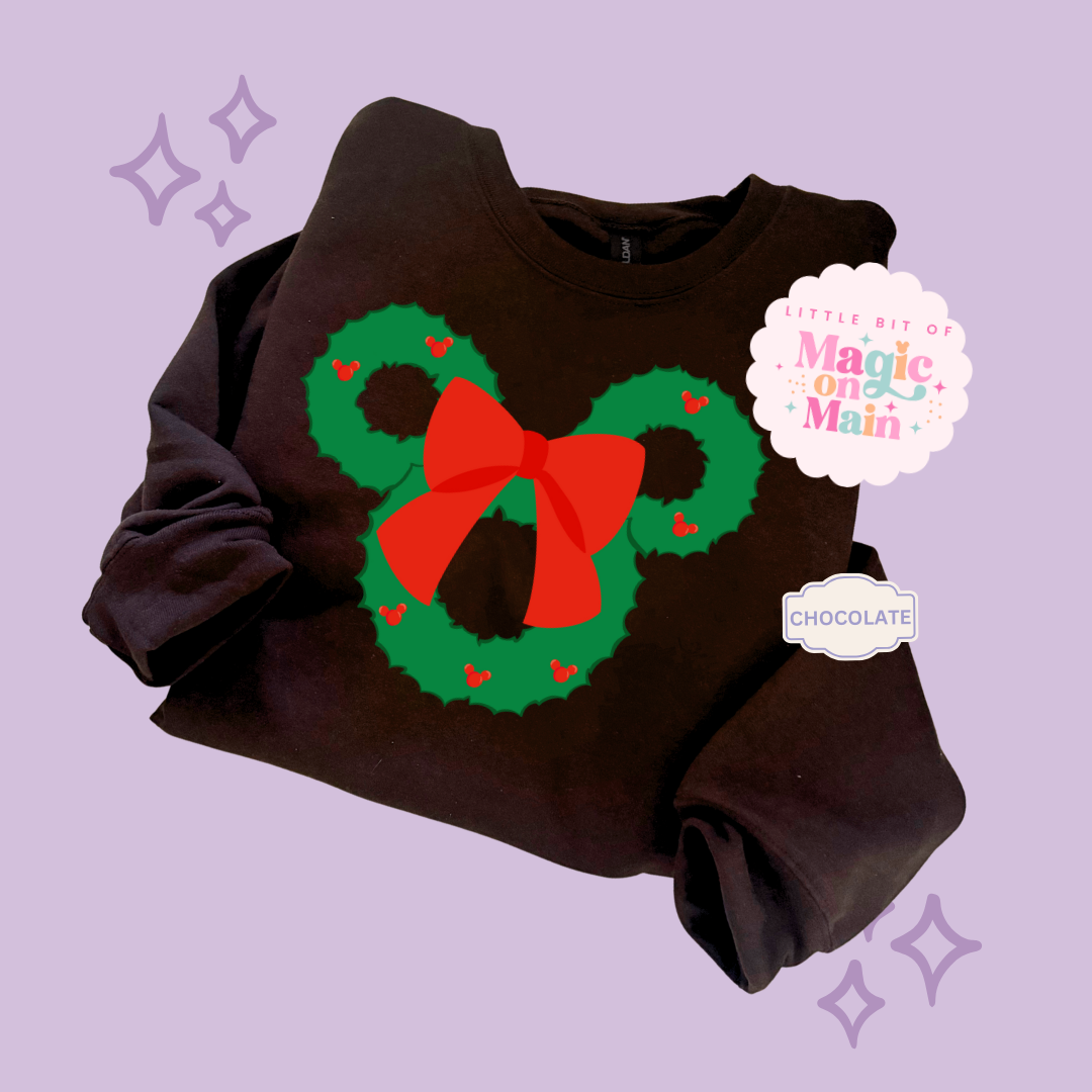 PRINTED MICKEY WREATH - EXCLUSIVE TO MoM - ADULT SWEATSHIRT
