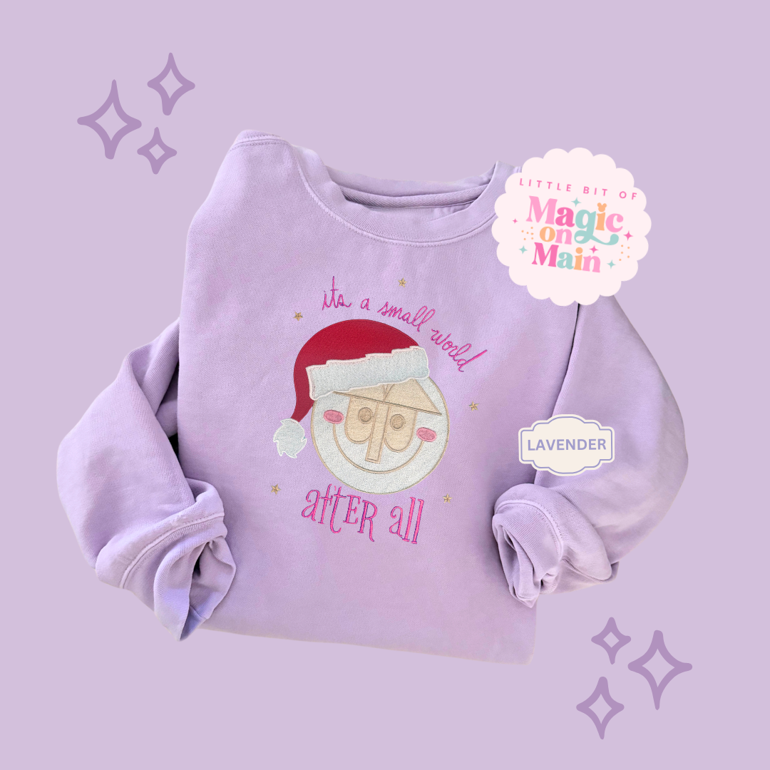 EMBROIDERED SMALL WORLD - EXCLUSIVE TO MoM - ADULT SWEATSHIRT
