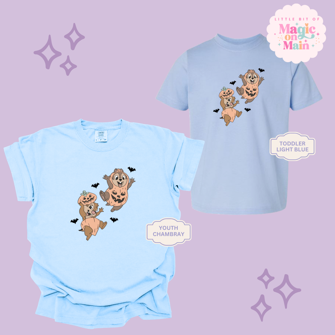PRINTED HALLOWEEN CHIPMUNKS - YOUTH/TODDLER