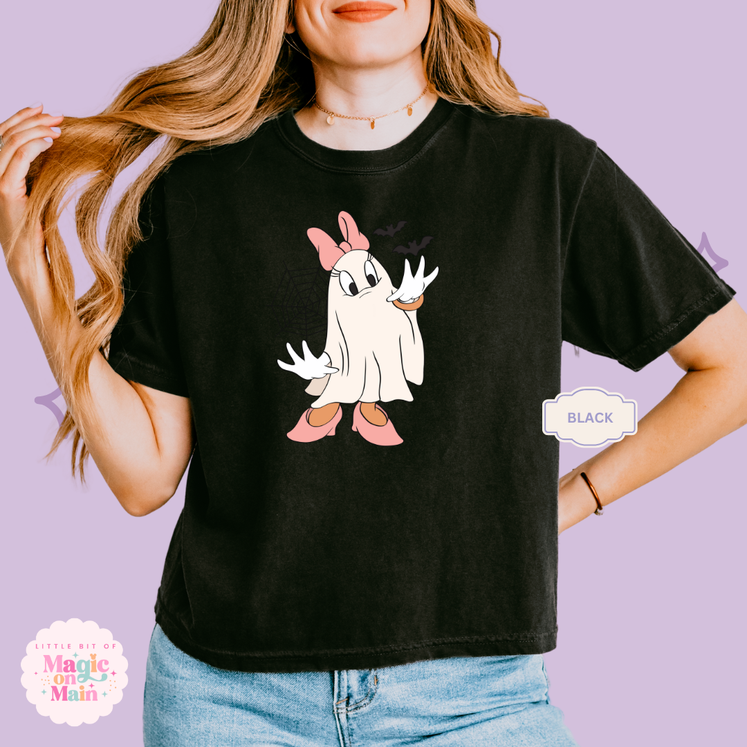 PRINTED GHOST DAISY - WOMENS BOXY T-SHIRT