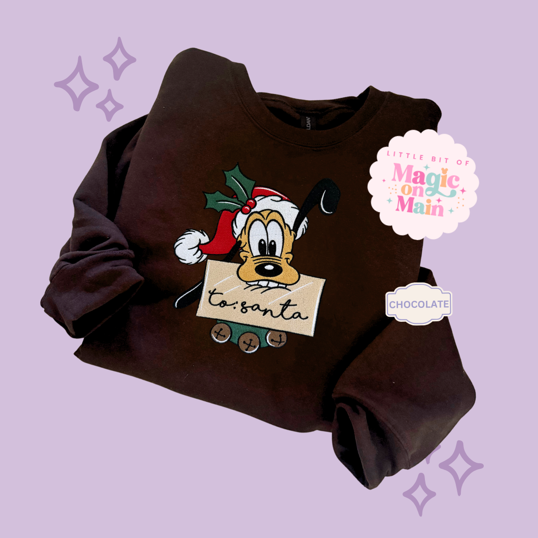 EMBROIDERED PLUTO CHRISTMAS - ADULT SWEATSHIRT