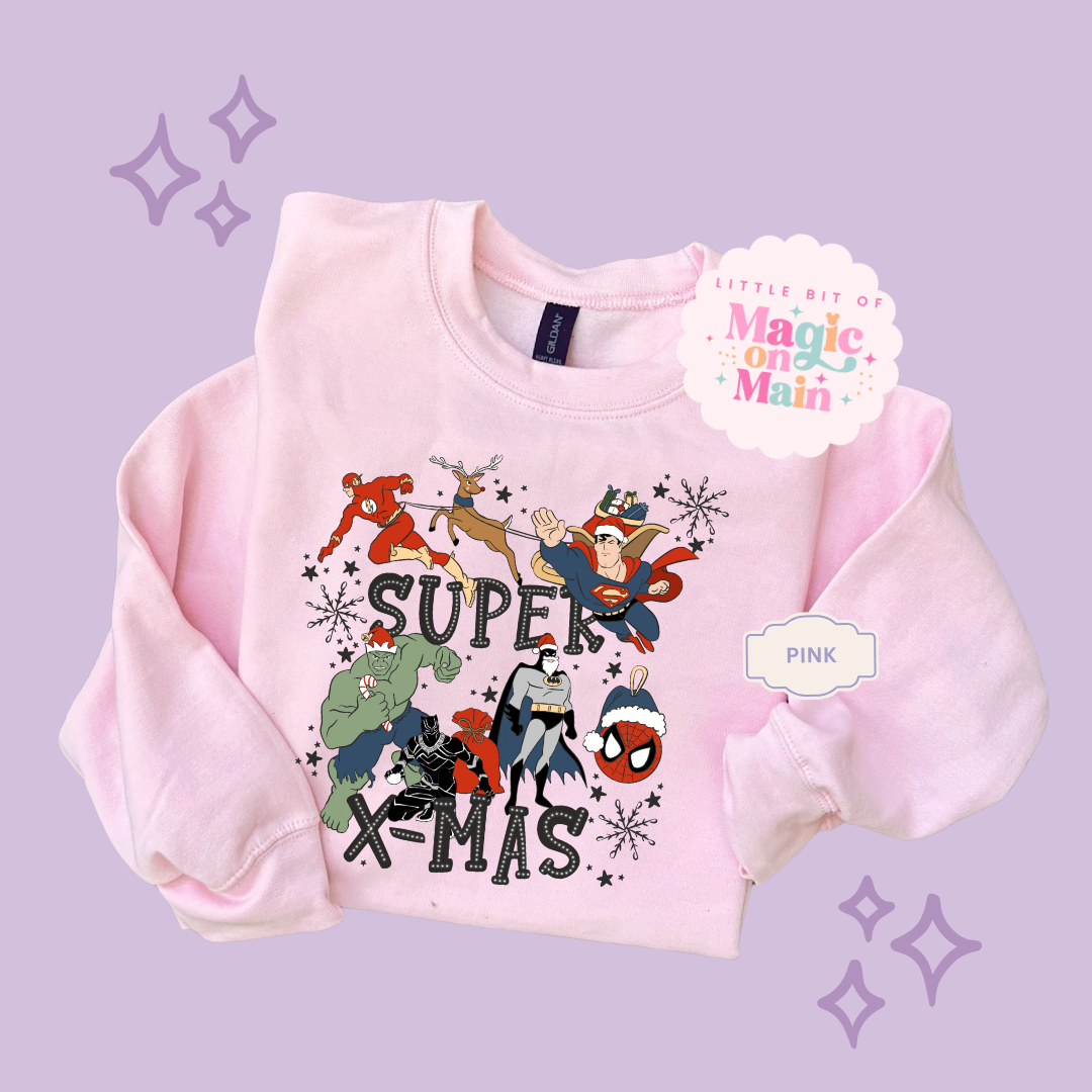 PRINTED SUPER CHRISTMAS - ADULT SWEATSHIRT