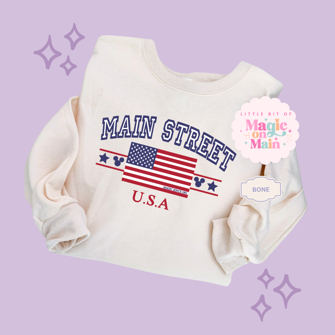PRINTED MAIN STREET USA - EXCLUSIVE TO MoM - ADULT SWEATSHIRT 10063