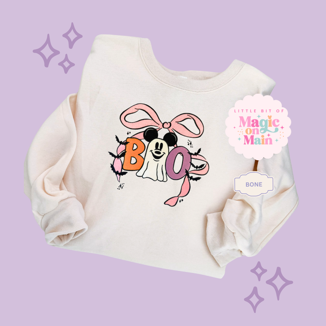 EMBROIDERED BOO - ADULT SWEATSHIRT 10061