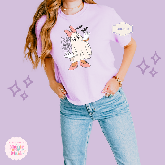 PRINTED GHOST DAISY - WOMENS BOXY T-SHIRT