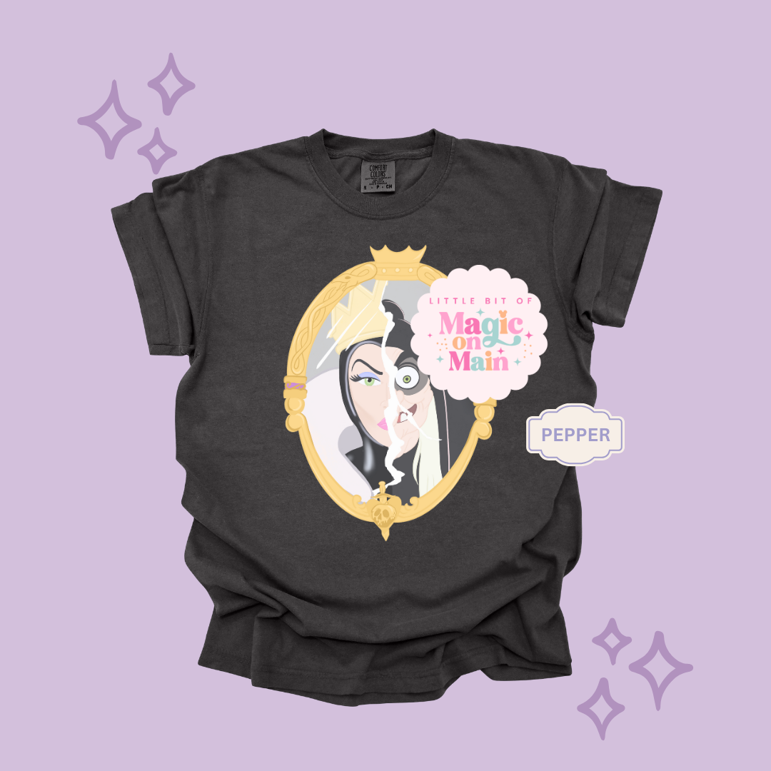 PRINTED EVIL QUEEN MIRROR - EXCLUSIVE TO MoM - ADULT T-SHIRT