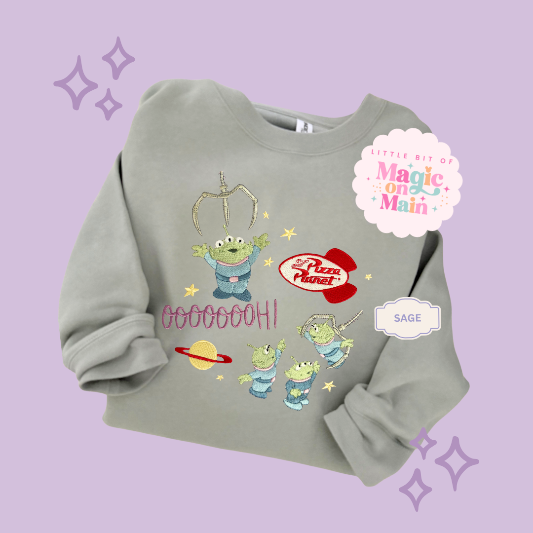 EMBROIDERED ALIENS - EXCLUSIVE TO MoM - ADULT SWEATSHIRT