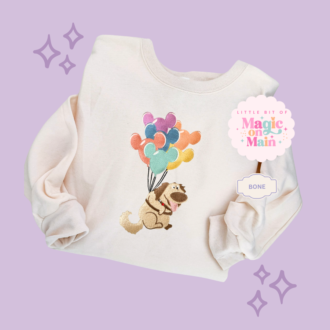 EMBROIDERED DUG - ADULT SWEATSHIRT