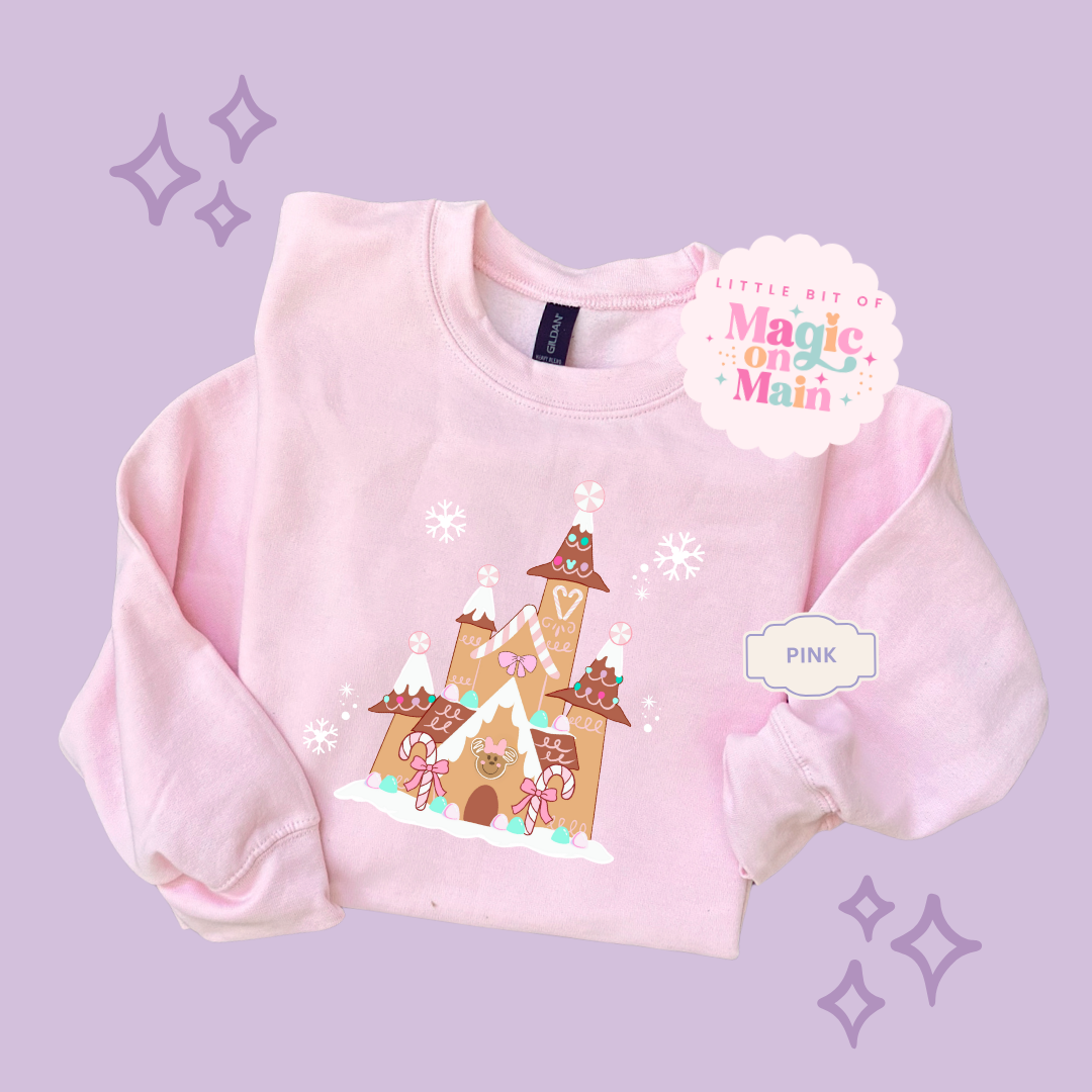 PRINTED GINGERBREAD CASTLE - EXCLUSIVE TO MoM - TODDLER / YOUTH SWEATSHIRT