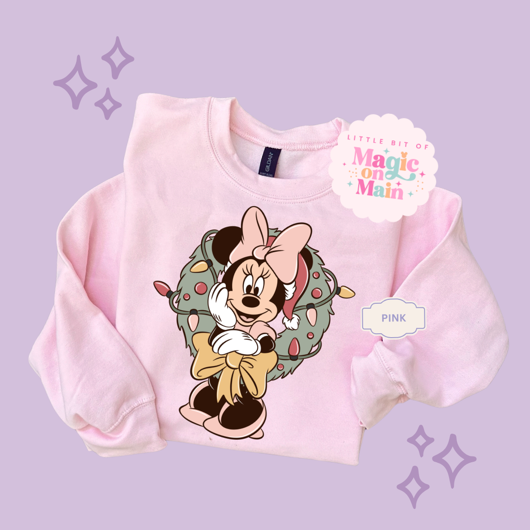 PRINTED MINNIE CHRISTMAS - ADULT SWEATSHIRT