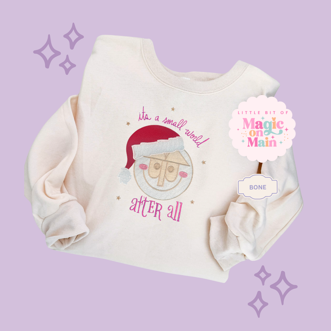 EMBROIDERED SMALL WORLD - EXCLUSIVE TO MoM - ADULT SWEATSHIRT