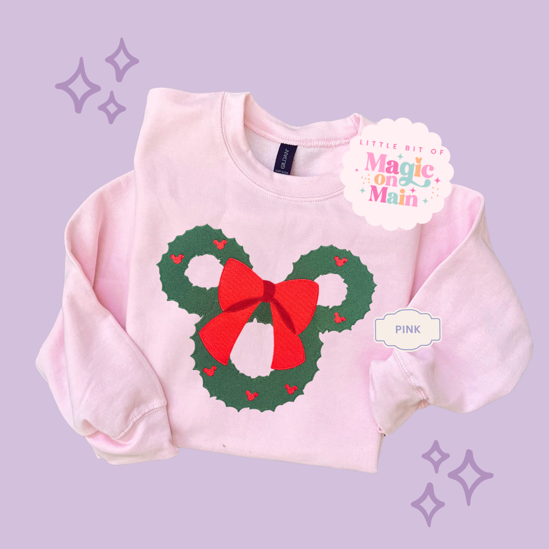 EMBROIDERED MICKEY WREATH - EXCLUSIVE TO MoM - ADULT SWEATSHIRT